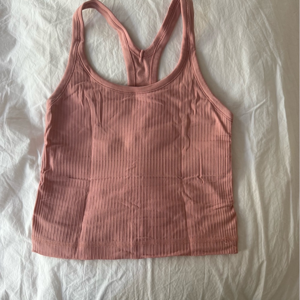 lululemon athletica Pink Ribbed Tank Top